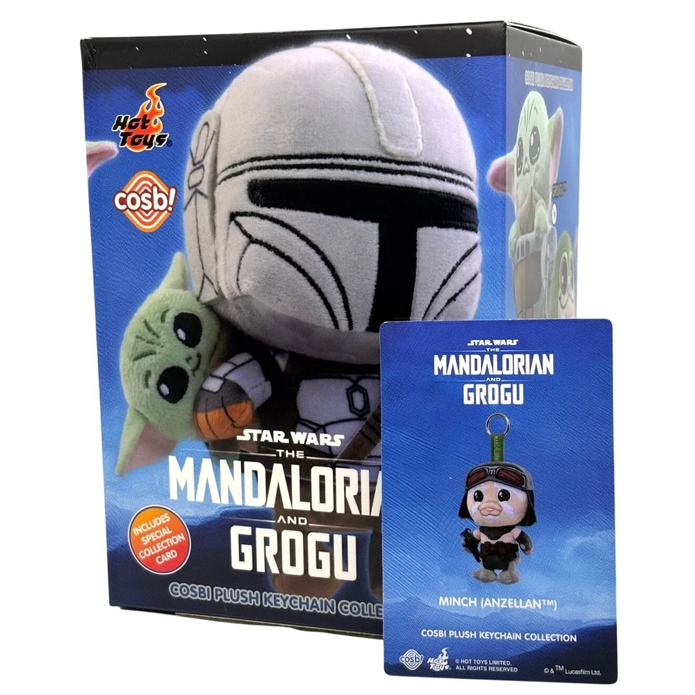 Disney x Cosbi x Star Wars Mandalorian & Grogu Plush Keychain/Charm, Minch, New
